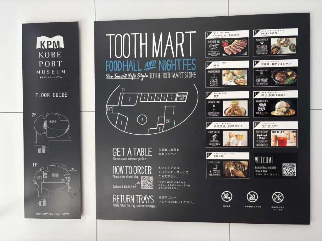 TOOTH MART（フードホール）にあるお店および配置